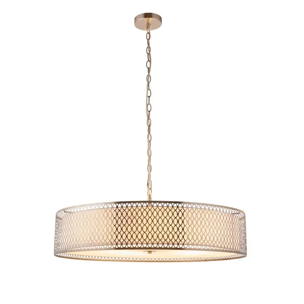 Cordero Large Satin Nickel Pendant
