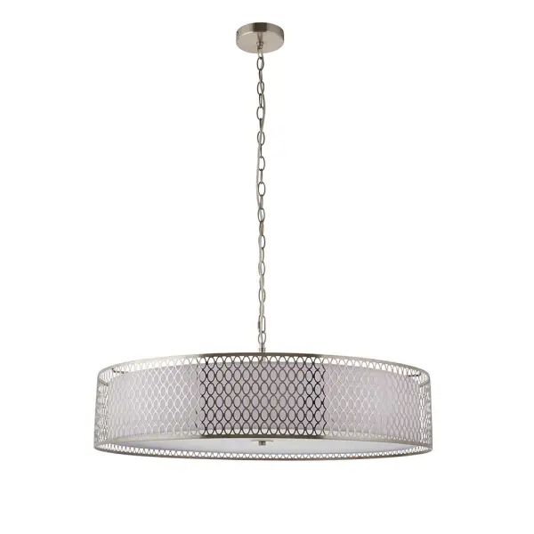 Cordero Large Satin Nickel Pendant