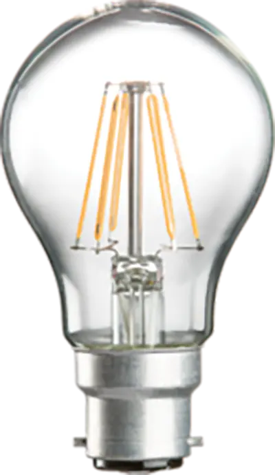 230V 8W LED 60mm BC Clear GLS Bulb
