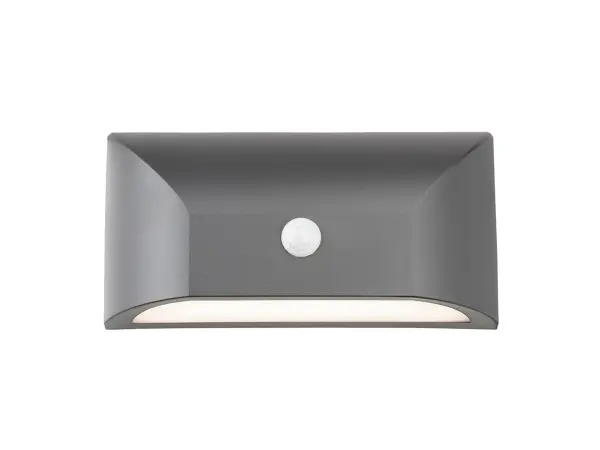 Mission LED Outdoor Wall Light in Graphite with PIR Sensor