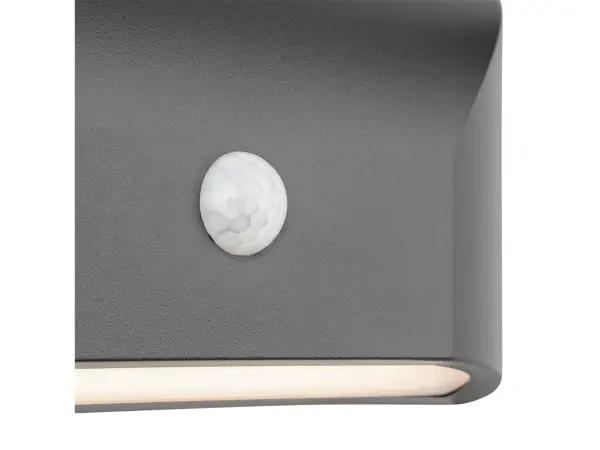 Mission LED Outdoor Wall Light in Graphite with PIR Sensor
