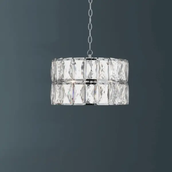 Aurora 3 Light Crystal Pendant Polished Chrome