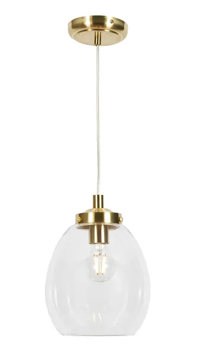 Satin Brass Ceiling Fitting Pendant/Semi Flush