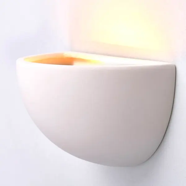 Pride 1 Light Ceramic Half Moon Wall Light