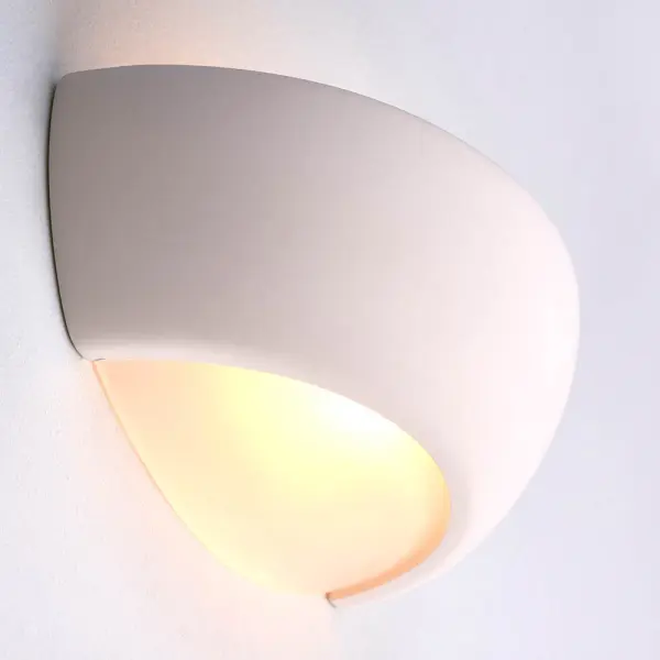 Eton 1 Light White Unglazed Ceramic Wall Light