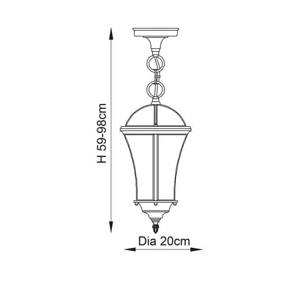 Drayton 1 Light Hanging Pendant IP44 60W