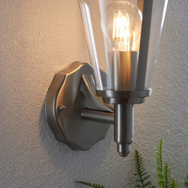 Klien Upturned Stainless Steel Wall Light IP44