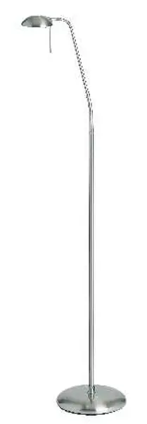 Satin Chrome Flexi Touch Switched Spot Floor Lamp