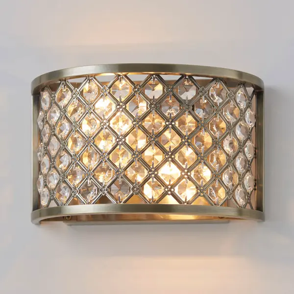 Hudson 2 Light Wall in Antique Brass