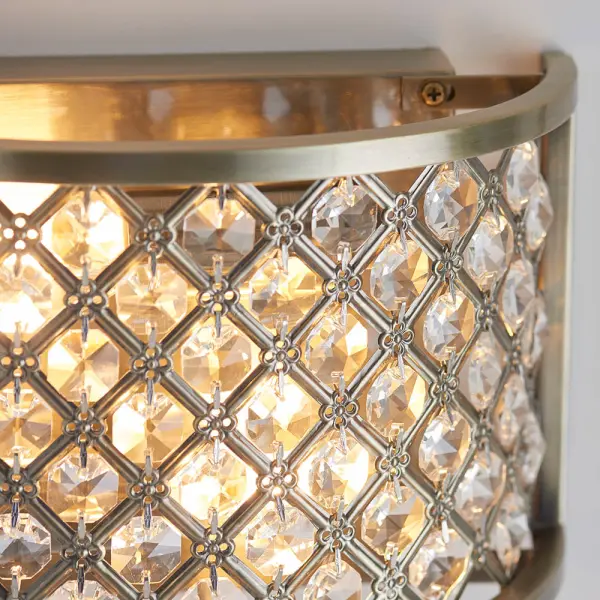 Hudson 2 Light Wall in Antique Brass
