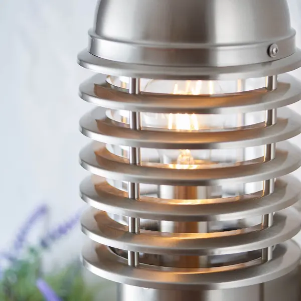 Louvre PIR Stainless Steel Wall Light IP44