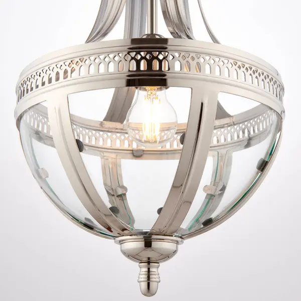 Vienna 1 Light Bright Nickle Pendant