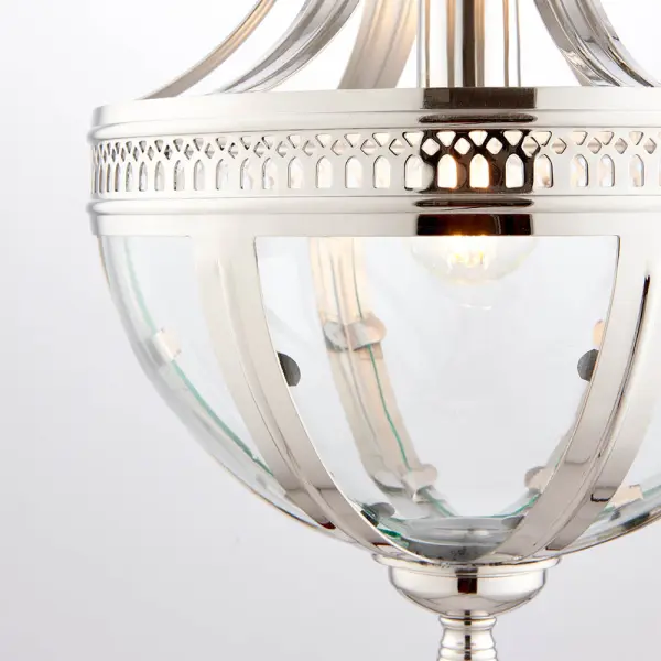 Vienna 1 Light Bright Nickle Pendant