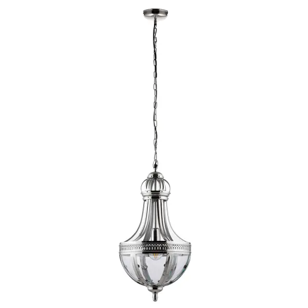 Vienna 1 Light Bright Nickle Pendant
