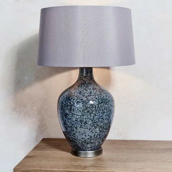 Ilsa Black & Grey Table Lamp C/W Shade