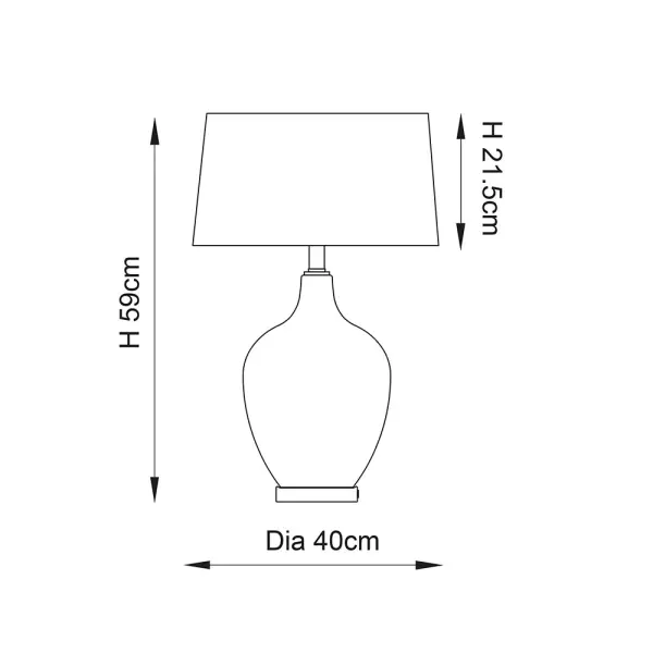 Ilsa Black & Grey Table Lamp C/W Shade
