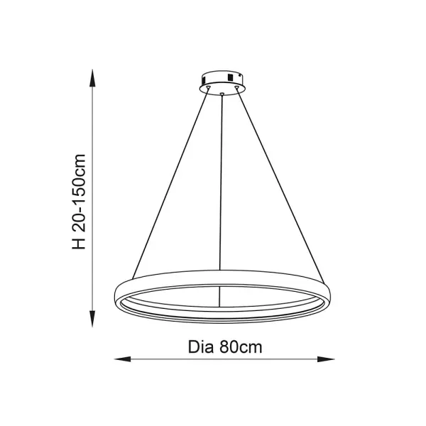 Staten LED Pendant in Matt White Finish