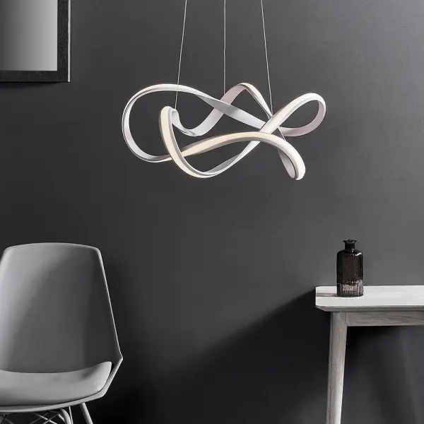 Synergy 44W LED Pendant in Sand White Finish Dia630mm