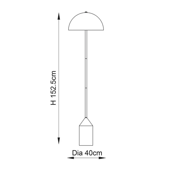 Nova Floor Lamp in Antique Brass Finish