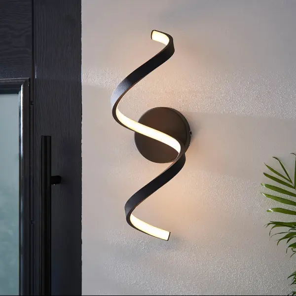 Astral LED Wall Light in Black Finish IP44