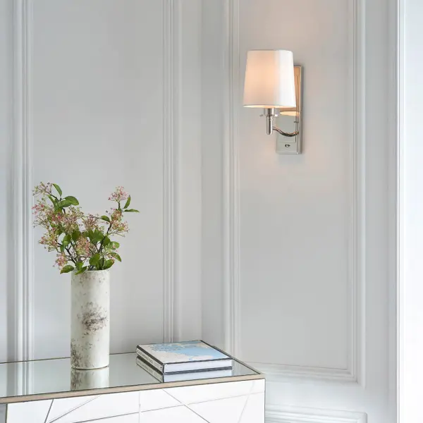 Ortona Bright Nickel Wall Light
