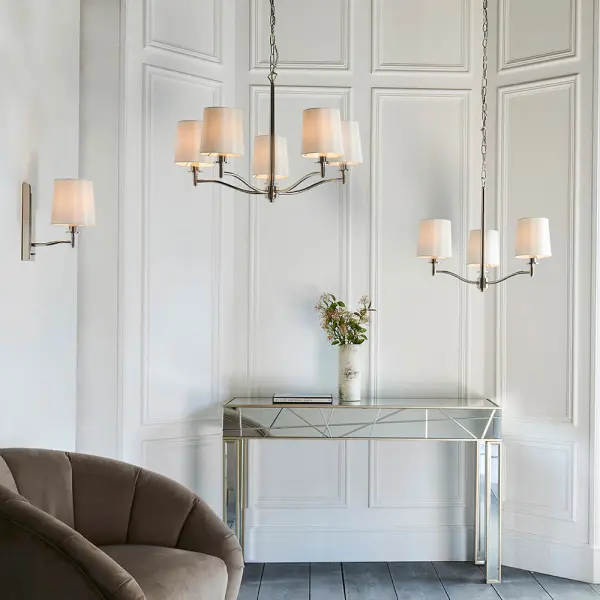 Ortona Bright Nickel Wall Light