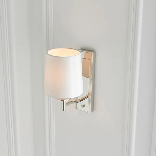 Ortona Bright Nickel Wall Light