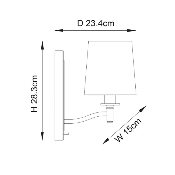 Ortona Bright Nickel Wall Light