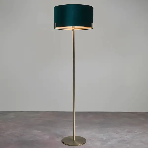 Hayfield Floor Light in Matt Antique Brass