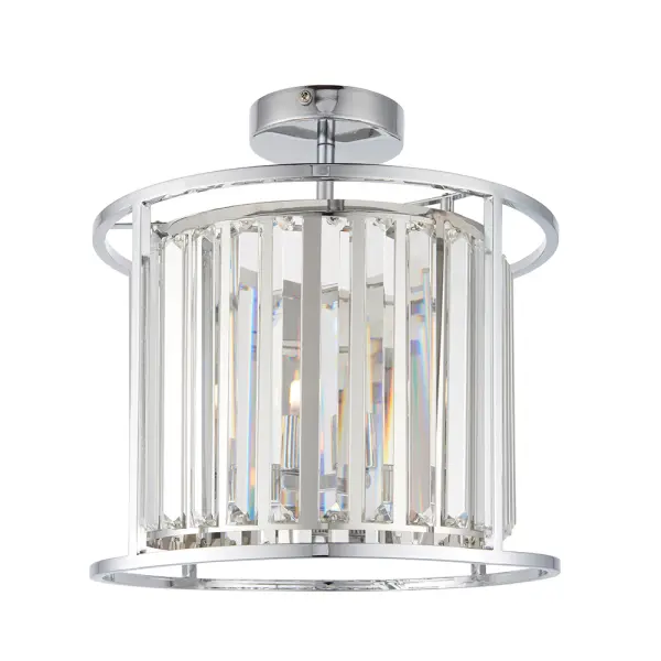 Hamilton 3 Light Semi Flush in Chrome IP44