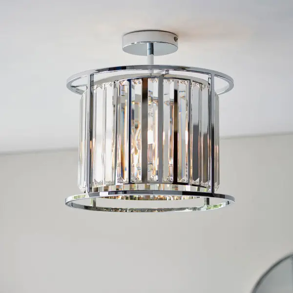 Hamilton 3 Light Semi Flush in Chrome IP44