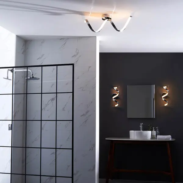 Astral LED Wall Light in Chrome Finish IP44