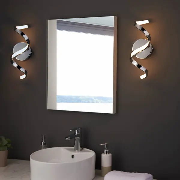 Astral LED Wall Light in Chrome Finish IP44
