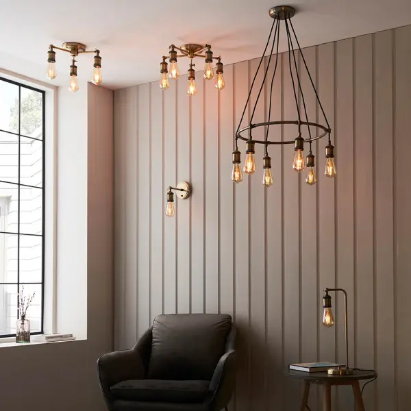 Hal Table Lamp in Antique Brass Finish