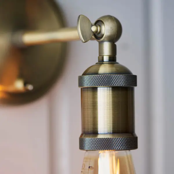 Hal Wall Light in Antique Brass Finish