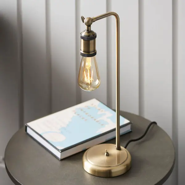 Hal Table Lamp in Antique Brass Finish