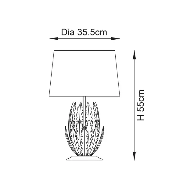 Delphine Silver Leaf Table Lamp C/W Shade