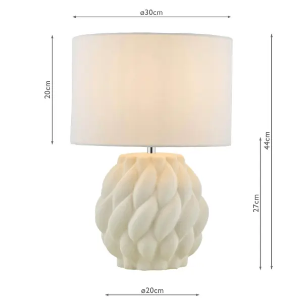 Idonia Table Lamp C/W White Linen Shade