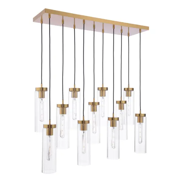 Jodelle 11 Light Polished Bronze Bar Pendant