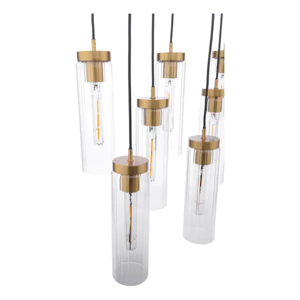 Jodelle 11 Light Polished Bronze Bar Pendant