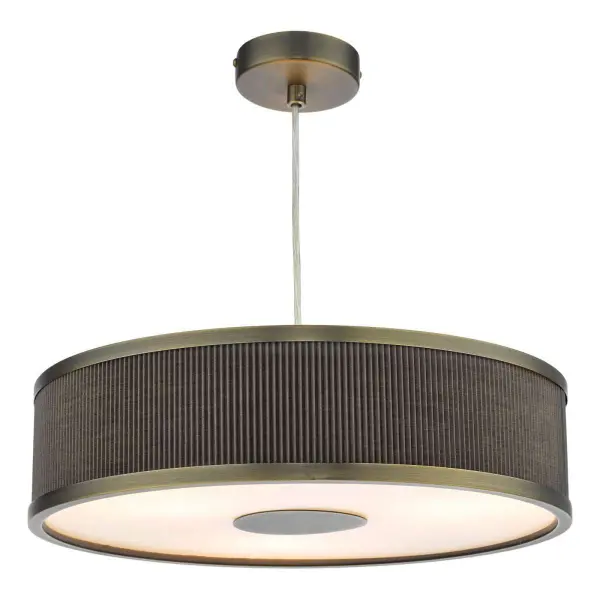 Alvaro 3 Light Pendant in Antique Bronze C/W Mushroom Detail