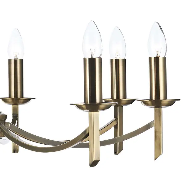 Ambassador 8 Light Dual Mount Pendant Antique Brass