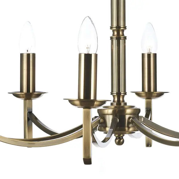 Ambassador 8 Light Dual Mount Pendant Antique Brass