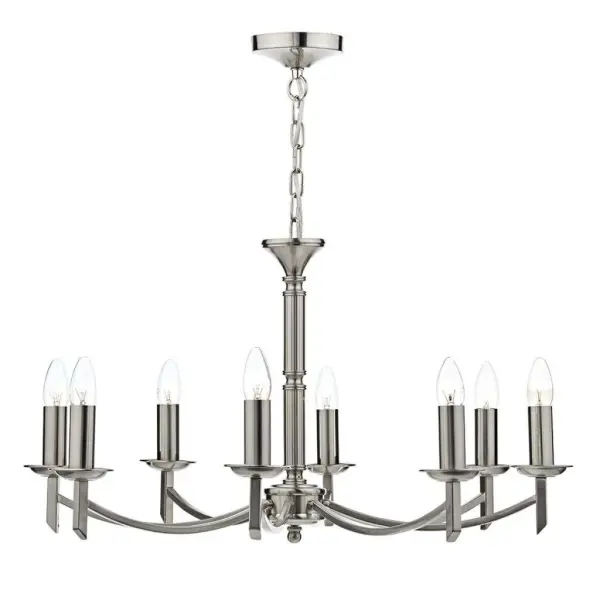 Ambassador 8 Light Dual Mount Pendant Satin Chrome