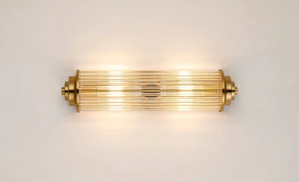 Appeal Small Flush Wall Light in Gold IP44