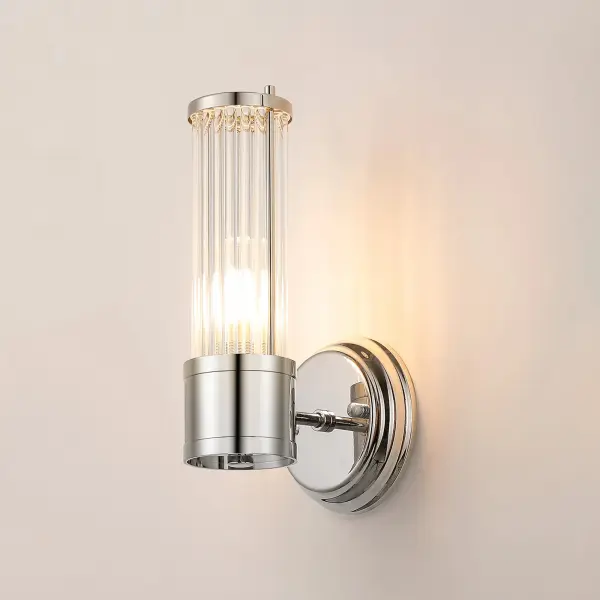 Appeal Single Wall Light in Polished Nickel IP44
