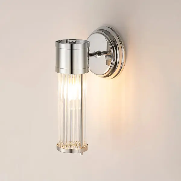 Appeal Single Wall Light in Polished Nickel IP44