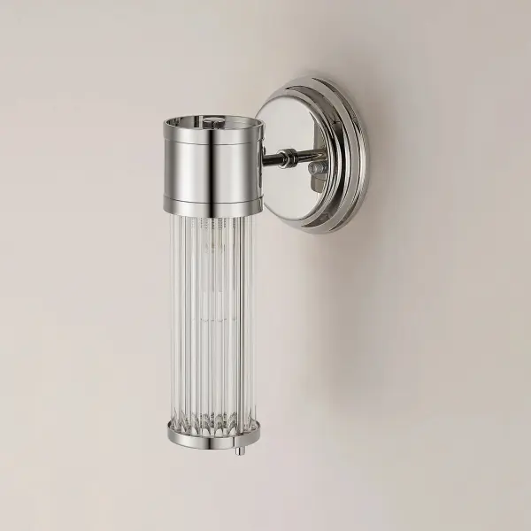 Appeal Single Wall Light in Polished Nickel IP44