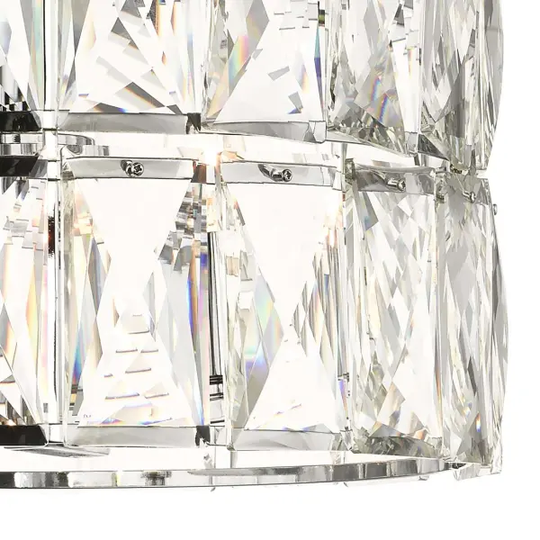 Aurora 3 Light Crystal Pendant Polished Chrome