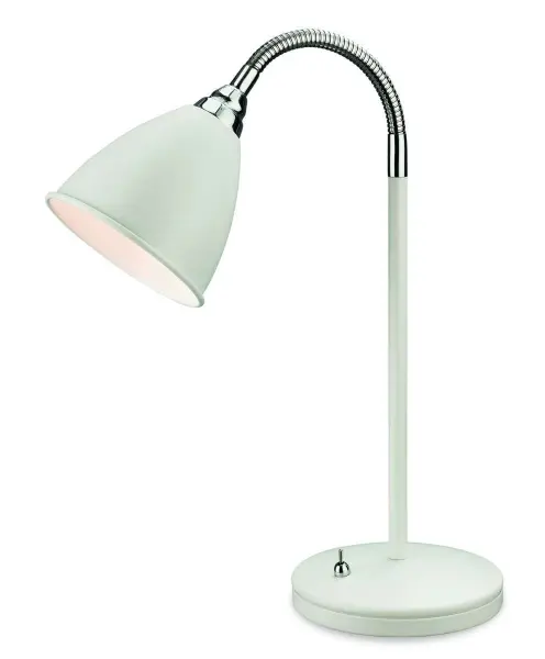 Bari Desk Table Lamp in White Finish